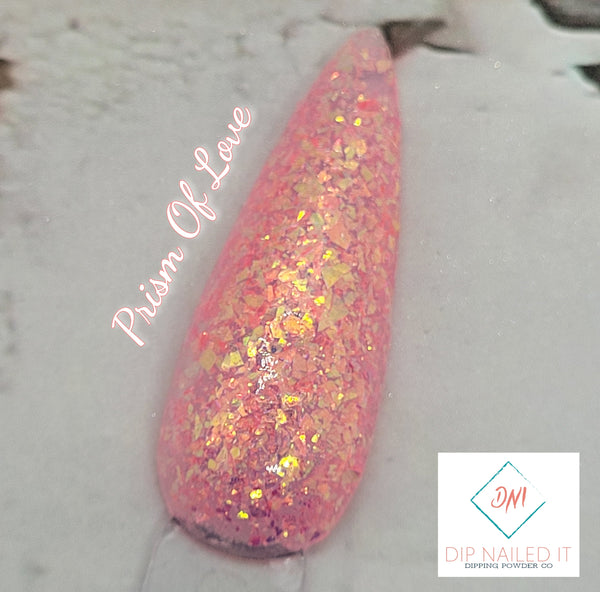 Pink mylar flake dip powder