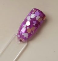 Purple circle glitter