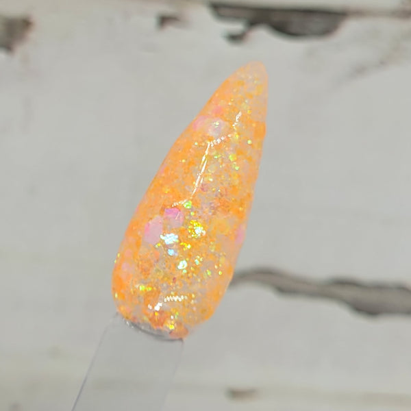 orange cheasy glitter