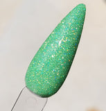 green reflective glitter