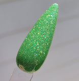 green reflective glitter