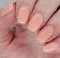 peachy coral dip powder